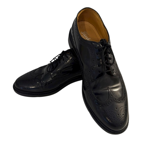 Florsheim Vintage Imperial Black Wingtip Oxford Brogues Dress Shoes Size 9.5